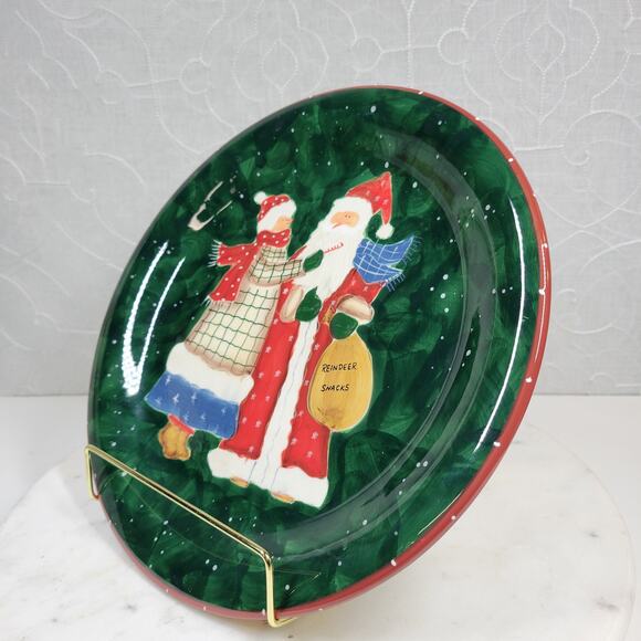 Noble Excellence Santa Mates Dinner‎ Plate 11" Christmas Holiday Retired New - Picture 5 of 10